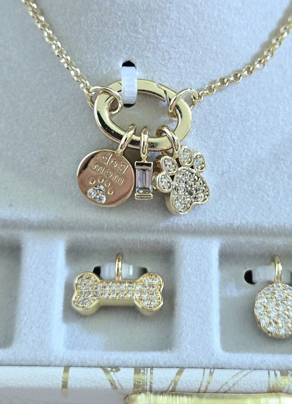 Charm Bar Interchangeable Dog🐕 Mom Charms Necklace - NIB - Picture 3 of 16